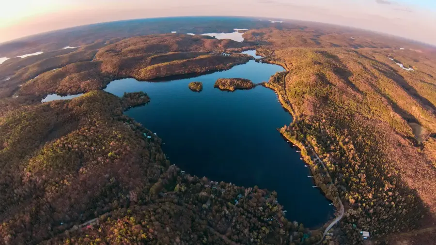 Aerial landscape and architecture